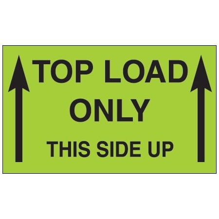 Bsc Preferred 3 x 5'' - ''Top Load Only - This Side Up'' Fluorescent Green Labels BUY00024142